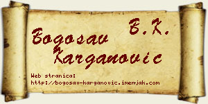Bogosav Karganović vizit kartica